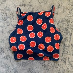 Kortni Jeane Square Up Swim Top XL Clementines